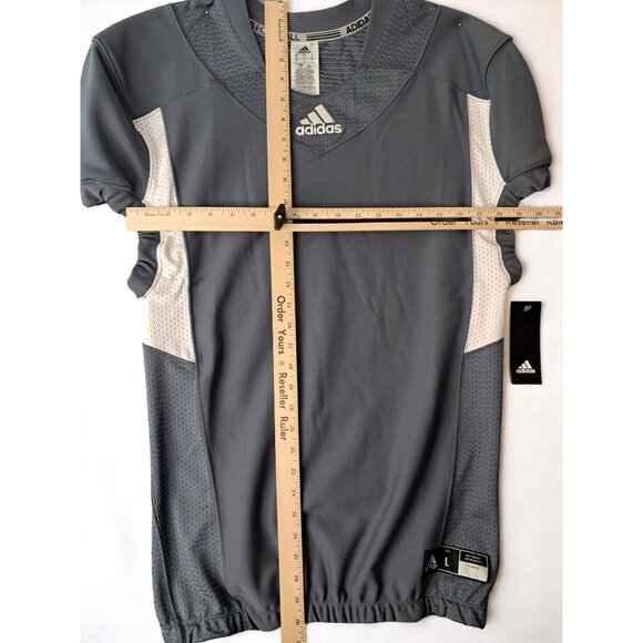 Adidas Men's Football Jersey - Techfit Hyped Grey/White Size L - NWT - Picture 15 of 16